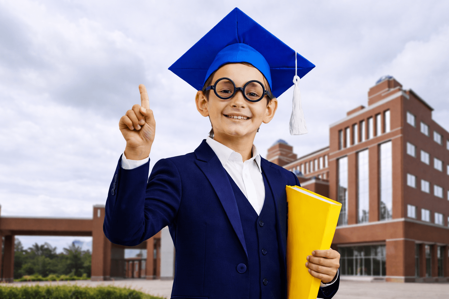 Student with graduation cap